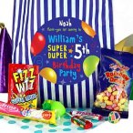 Fabulous Personalised Party Bags for Boys - Blue Stripes Fabulous Personalised Party Bags for Boys - Blue Stripes