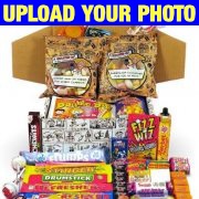 Personalised Cartoony Box Of The Best Retro Sweets Ever