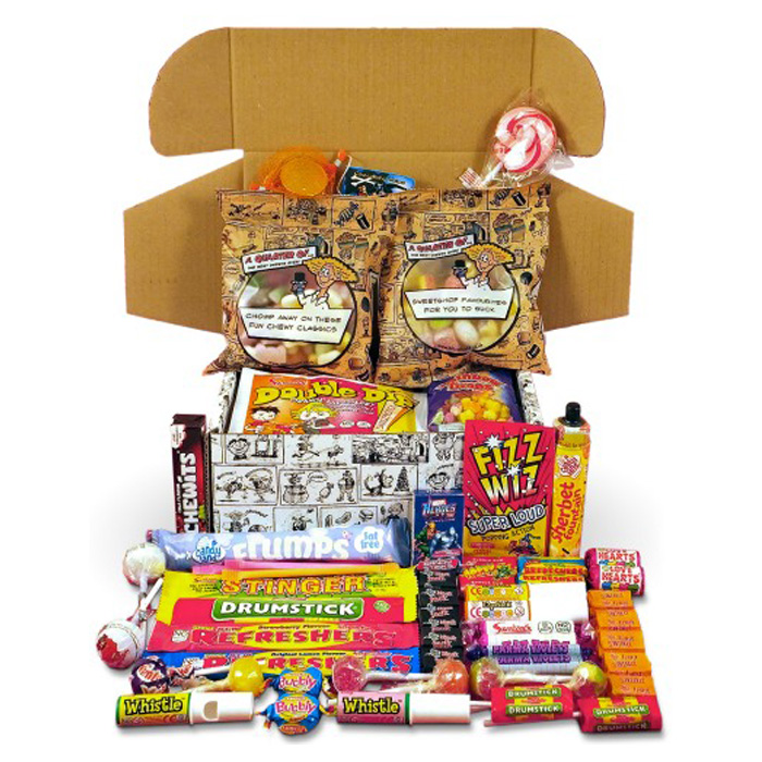Personalised Cartoony Box Of The Best Retro Sweets Ever Cartoony Box of Retro Sweets (Personalised)