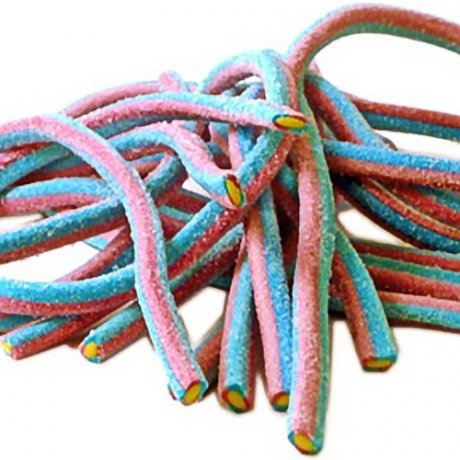 Giant Fizzy Red Blue Raspberry Cables
