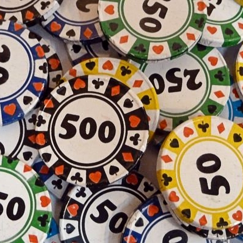 Milk chocolate casino chips